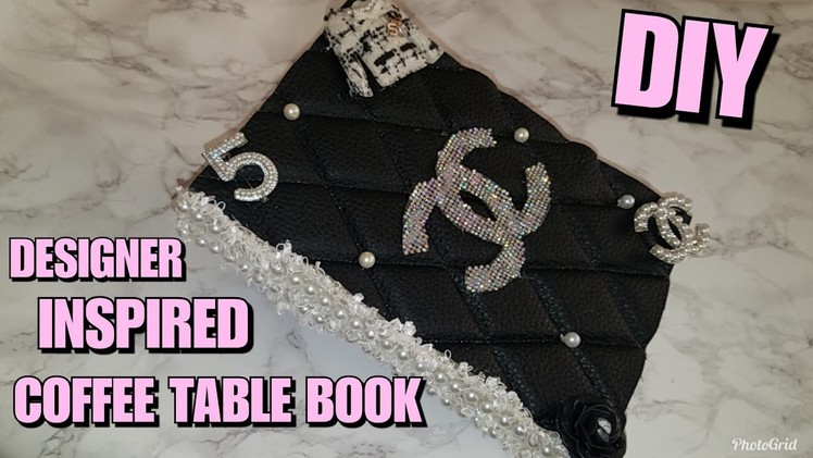 CHANEL INSPIRED BOOK MADE WITH DOLLAR TREE BOOKS | DESIGNER COFFEE TABLE BOOK DIY