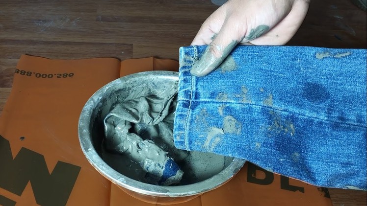 DIY Cement Ideas - Blue Jeans Flower Pots [EASY and BEAUTIFUL]
