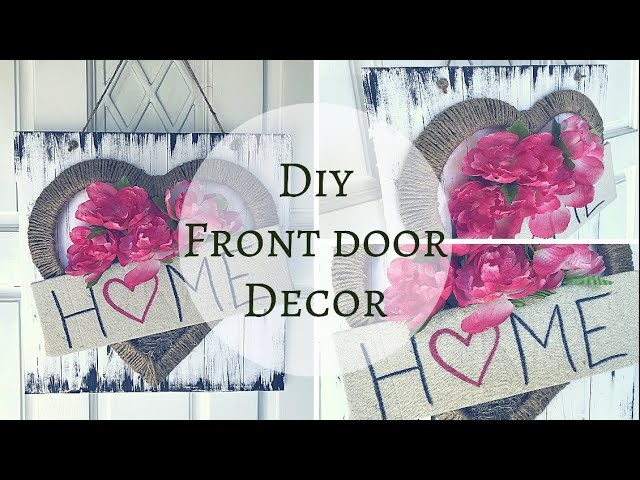 DIY FRONT DOOR DECOR | DIY SPRING WREATH