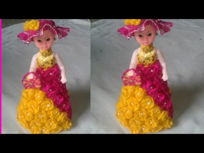 Doll decoration ideas. how to. flower decorate doll