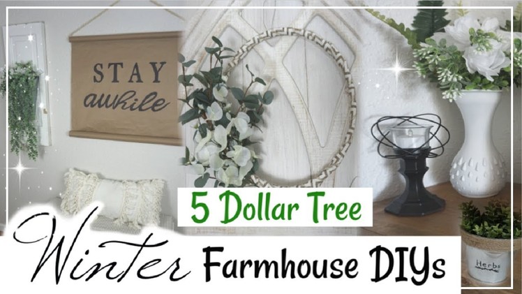 Dollar Tree DIY Farmhouse Decor Ideas | 5 Farmhouse Winter DIYs | Momma From Scratch