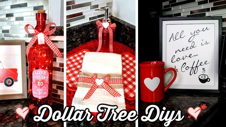 DOLLAR TREE DIYs | VALENTINE'S DAY KITCHEN DECOR