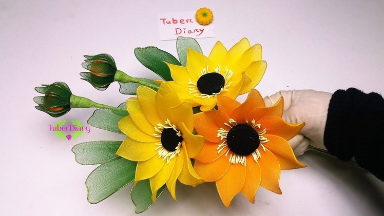 Easy and Beautiful Sunflower Making with Nylon stockings ????