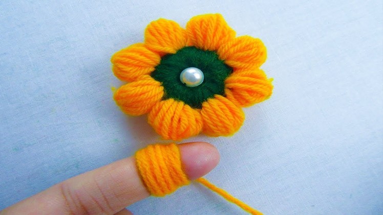 Hand Embroidery Amazing Trick# Easy Flower Embroidery Trick# Sewing Hack