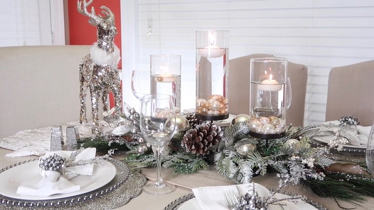 HOW TO CREATE A WINTER WONDERLAND TABLESCAPE + CHRISTMAS 2018 SHOPPING HAUL + GIVEAWAY