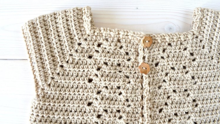 How to crochet a baby. children's pretty cardigan - the Orla cardigan