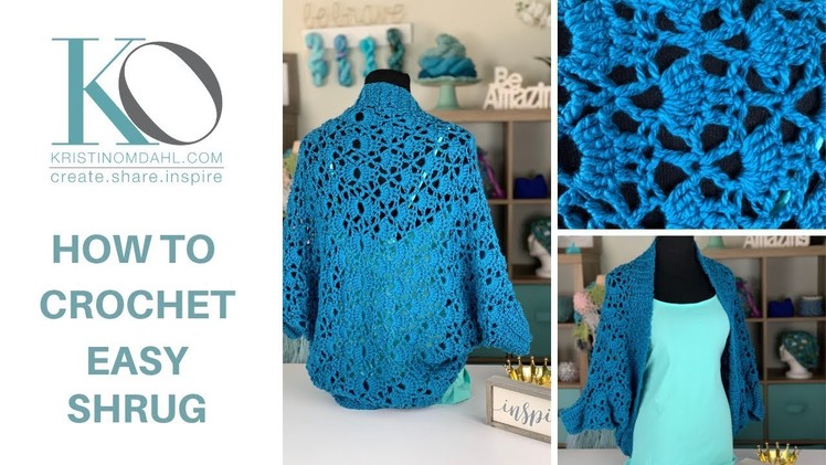 How to Crochet Easy for Beginner Gillian Crochet Shrug