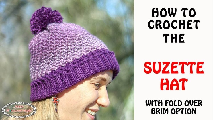 How to CROCHET the SUZETTE HAT with Fold Over Brim