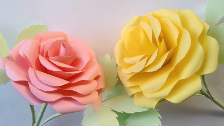 How to make a paper flowers - wery beautiful flowers design and Rose paper flowers