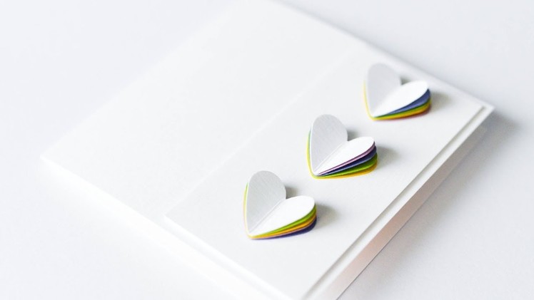 How to make : Valentine Card with Hearts | Kartka Walentynkowa z Sercami - Mishellka #325 DIY