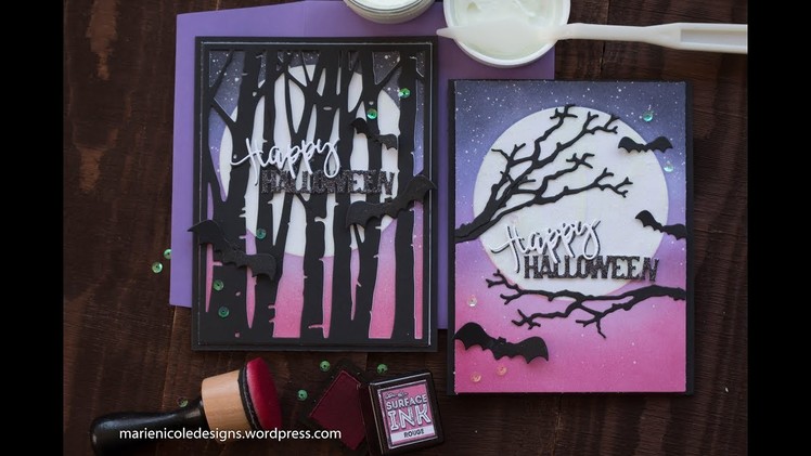 Using Simple Blends to Build a Background + Halloween Card