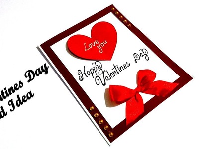 Beautiful Handmade Valentines' day Card Idea | complete tutorial
