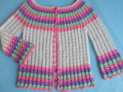 Crochet Shrug Sweater in Hindi.Urdu. Stylish Crochet Woman Sweater