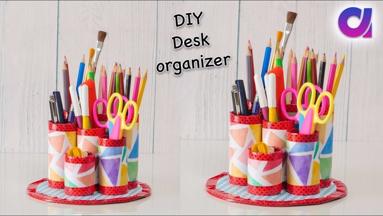 DIY Desk Organizer  | Best out of waste | Room decor idea | Artkala