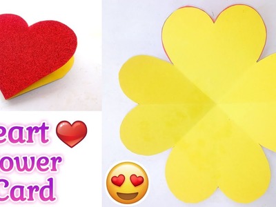 DIY Heart Handmade Greeting Card | DIY Heart Flower Card | Beautiful Love Heart Card for Loved Ones