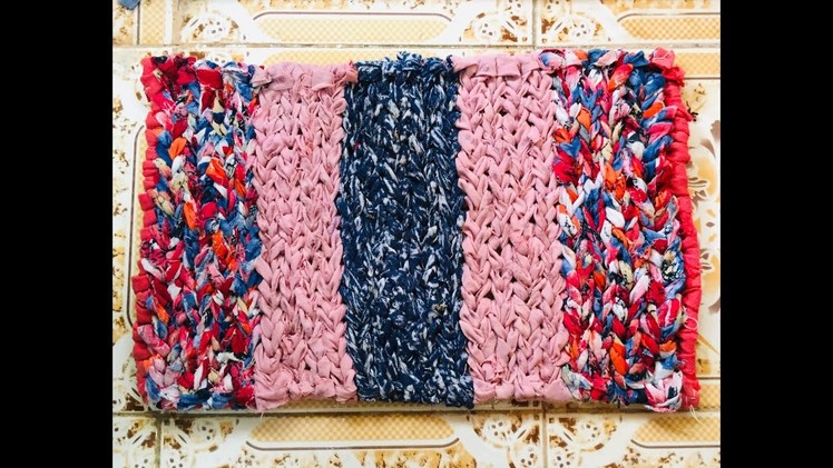 DIY , HOW TO MAKE DOORMAT WITH OLD CLOTH | HOW TO MAKE DOORMAT AT HOME | DOORMAT WITH WASTE CLOTH