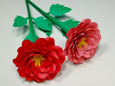DIY: How to Make Paper Rose Making Easy Idea!! Paper Rose for Room | Jarine's Crafty Creation