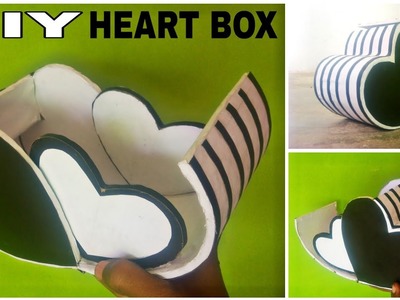 Diy jewellery box || Heart shape jewellery box || best out of waste from cardboard