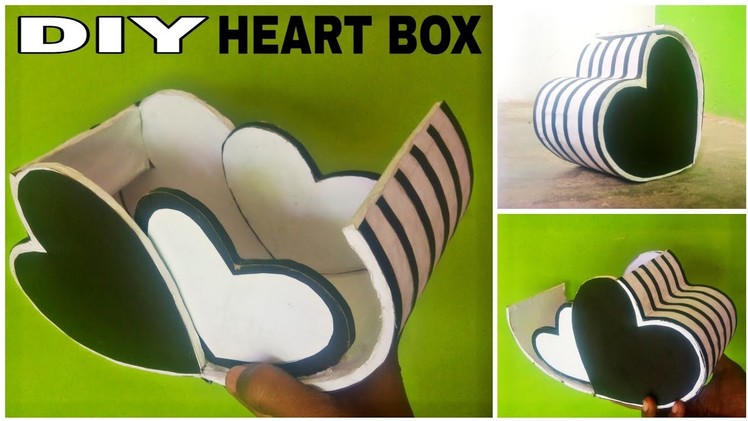 Diy jewellery box || Heart shape jewellery box || best out of waste from cardboard