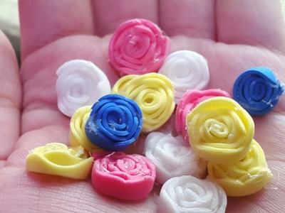 DIY, mini rose foam sheet flowers, miniature roses