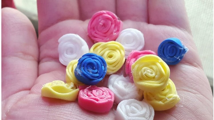 DIY, mini rose foam sheet flowers, miniature roses