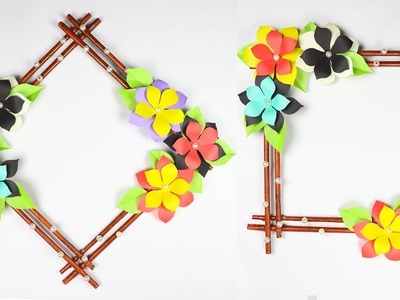 Diy paper flower wall hanging | Simple and beautiful wall hanging | Wall Decoration Ideas