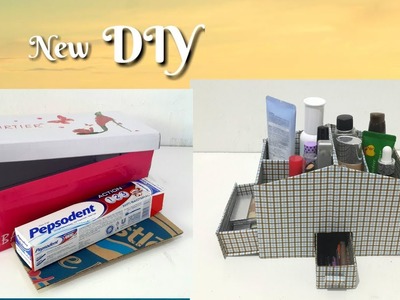 DIY Shoe Box - Organizer From Recycled Shoe Box And Cardboard