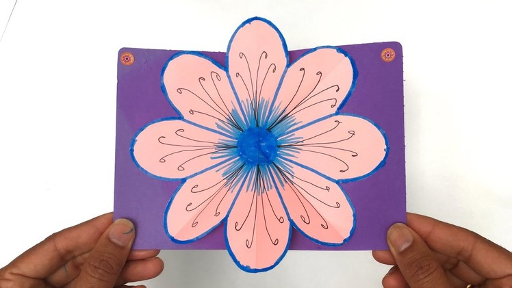 Flower Popup Card - DIY Tutorial by Paper Folds - 973