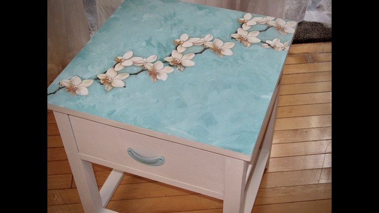 How to Decoupage a table, Tiffany inspired