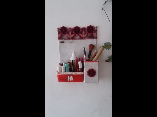 How to make makeup organizer || cradboard makeup organizer || simple makeup organizer || simple DIY