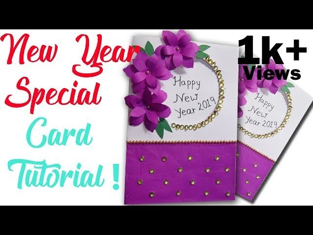 How to make new year special card  DIY || ! New Year Greeting card 2019