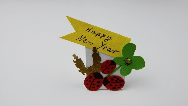 Miniature decoration Happy New Year DIY Miniatur Dekoration Neues Jahr