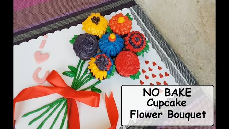 No Bake Cupcake Flower Bouquet | Cupcake Flower Bouquet | Flower Bouquet
