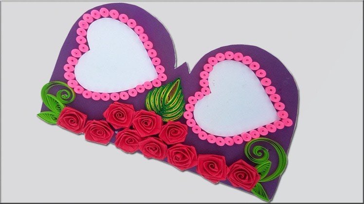 Paper Quilling |Beautiful  Heart designs Birthday card idea.Diy Greeting Pop up Cards for Birthday.