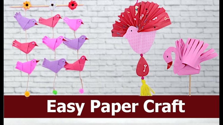 #PaperCraft #HomeDecor #Handcraft  Paper Bird | Wall Hanging Decoration Craft Ideas | Aloha Crafts