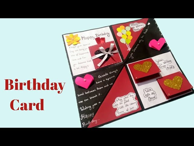 Beautiful Handmade Birthday Greeting card idea - DIY Birthday  card