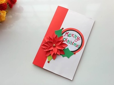Beautiful Handmade Christmas card idea. DIY Greetings Cards for Christmas.