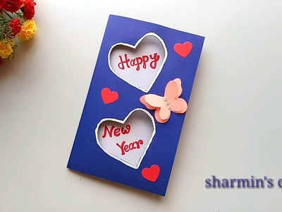 Beautiful Handmade happy new year 2019 card idea.DIY greeting card idea