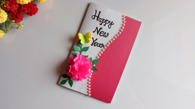 Beautiful Handmade New year card idea. DIY Greeting Cards for new year .
