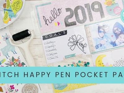 Craft Project Idea: Pocket Scrapbook Page with the Stitch Happy Pen