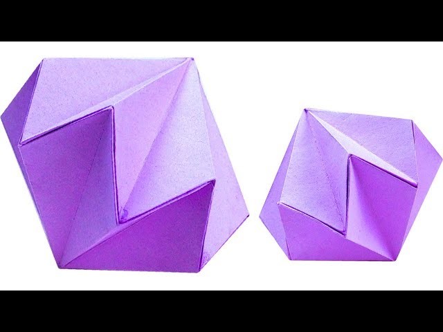 Crystal diamond with paper Simple Easy Tutorial. Origami art & craft ideas for kids 5 minute craft
