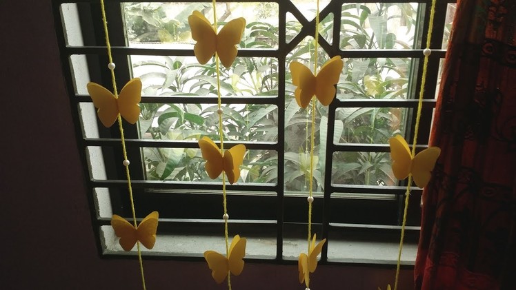DIY : Butterfly Curtain for Window. Door!! How to Make Butterfly Hanging for Room.Home Decoration!!