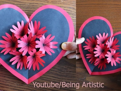 DIY Flower Pop up Card -Paper Crafts-Handmade Craft