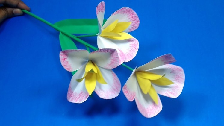 DIY Flower with Paper: Stick Flower Idea for Room Decoration | Paper Craft |Jarine's Crafty Creation