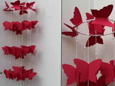 DIY-paper wall Hanging craft ideas | DIY Beautiful wind chime for room Decoration