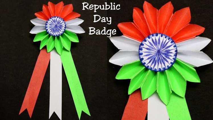 DIY Republic Day Badge| Indian Tricolor Badge For Republic day |Republic day Craft idea for kids