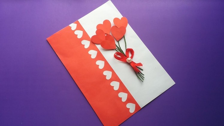 DIY: Valentine Day Card!!! How to Make Birthday card.Greetings card.valentine day card with Paper!!!