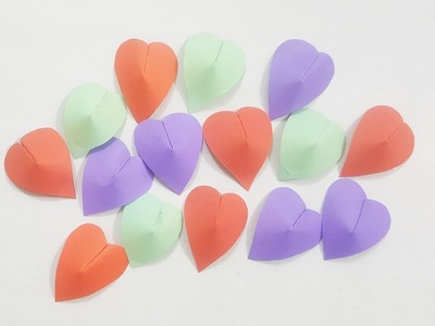 Heart Paper Hearts How To Make 3d Heart For Wall Decoration