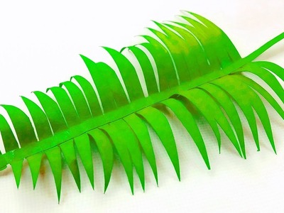 Paper leaf (palm leaves paper) diy design craft making tutorial easy cutting from paper step by step