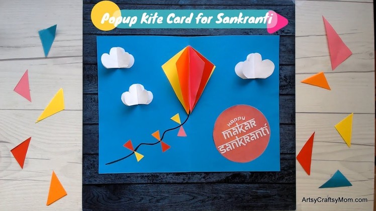 Sankranti Craft - Make a Popup Kite Card